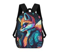 sinyumoney 3D Printed Kids School Backpack Cyberfox Gear Children School Bag Travel Rucksacks Fashion Book Bags Large Capacity Backpack 17inch