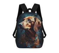 sinyumoney 3D Printed Kids School Backpack Dachshund Dog Enchanted Backpacks Fashion Casual Children Backpacks Outdoor Casual Daypack Cute Travel Bags 17inch