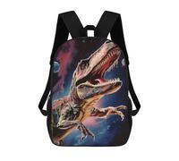 sinyumoney 3D Printed Kids School Backpack Dinosaur in 60s Rock Album Children School Bag Travel Rucksacks Fashion Book Bags Large Capacity Backpack 17inch