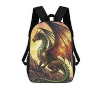 sinyumoney 3D Printed Kids School Backpack Dragon on A Mountain Peak Backpacks Fashion Casual Children Backpacks Outdoor Casual Daypack Cute Travel Bags 17inch