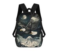 sinyumoney 3D Printed Kids School Backpack Eagle Soaring Over Mountain Children School Bag Travel Rucksacks Fashion Book Bags Large Capacity Backpack 17inch