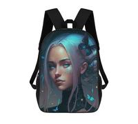 sinyumoney 3D Printed Kids School Backpack Enchanted Butterfly Portrait -6 Backpacks Fashion Casual Children Backpacks Outdoor Casual Daypack Cute Travel Bags 17inch