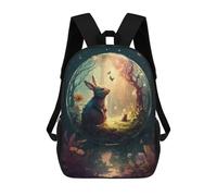 sinyumoney 3D Printed Kids School Backpack Enchanted Forest Globe Children School Bag Travel Rucksacks Fashion Book Bags Large Capacity Backpack 17inch