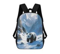 sinyumoney 3D Printed Kids School Backpack Frost Paths of Bamboo Panda Backpacks Fashion Casual Children Backpacks Outdoor Casual Daypack Cute Travel Bags 17inch