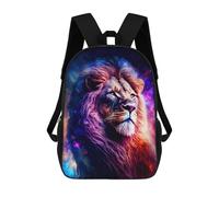 sinyumoney 3D Printed Kids School Backpack Galactic Lion Majesty -7 Children School Bag Travel Rucksacks Fashion Book Bags Large Capacity Backpack 17inch