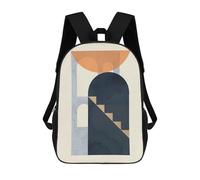 sinyumoney 3D Printed Kids School Backpack Geometric Shapes G Children School Bag Travel Rucksacks Fashion Book Bags Large Capacity Backpack 17inch