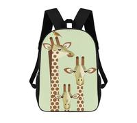 sinyumoney 3D Printed Kids School Backpack Giraffe Family Backpacks Fashion Casual Children Backpacks Outdoor Casual Daypack Cute Travel Bags 17inch