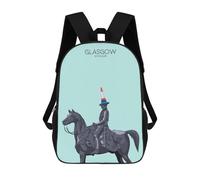 sinyumoney 3D Printed Kids School Backpack Glasgow City Snippet Children School Bag Travel Rucksacks Fashion Book Bags Large Capacity Backpack 17inch
