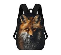 sinyumoney 3D Printed Kids School Backpack Gold Dark Red Fox Children School Bag Travel Rucksacks Fashion Book Bags Large Capacity Backpack 17inch