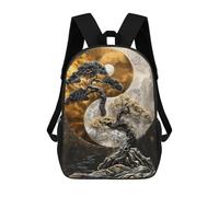 sinyumoney 3D Printed Kids School Backpack Golden Bonsai Balance Children School Bag Travel Rucksacks Fashion Book Bags Large Capacity Backpack 17inch