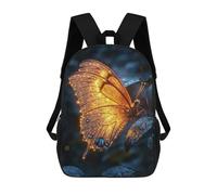 sinyumoney 3D Printed Kids School Backpack Golden Butterfly Backpacks Fashion Casual Children Backpacks Outdoor Casual Daypack Cute Travel Bags 17inch
