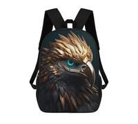 sinyumoney 3D Printed Kids School Backpack Golden Eagle in Black Backpacks Fashion Casual Children Backpacks Outdoor Casual Daypack Cute Travel Bags 17inch