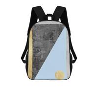 sinyumoney 3D Printed Kids School Backpack Gray And Gold Art C Backpacks Fashion Casual Children Backpacks Outdoor Casual Daypack Cute Travel Bags 17inch