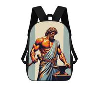 sinyumoney 3D Printed Kids School Backpack Hephaestus Wpap Pop Art Backpacks Fashion Casual Children Backpacks Outdoor Casual Daypack Cute Travel Bags 17inch