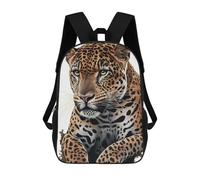 sinyumoney 3D Printed Kids School Backpack Jaguar Painting Animal Children School Bag Travel Rucksacks Fashion Book Bags Large Capacity Backpack 17inch
