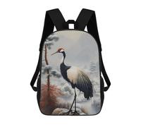 sinyumoney 3D Printed Kids School Backpack Japanese Crane Children School Bag Travel Rucksacks Fashion Book Bags Large Capacity Backpack 17inch