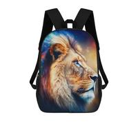 sinyumoney 3D Printed Kids School Backpack King Of The Jungle Children School Bag Travel Rucksacks Fashion Book Bags Large Capacity Backpack 17inch
