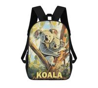 sinyumoney 3D Printed Kids School Backpack Koala Family Backpacks Fashion Casual Children Backpacks Outdoor Casual Daypack Cute Travel Bags 17inch