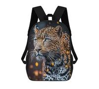 sinyumoney 3D Printed Kids School Backpack Leopard in The Wild -3 Children School Bag Travel Rucksacks Fashion Book Bags Large Capacity Backpack 17inch