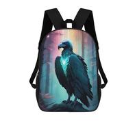 sinyumoney 3D Printed Kids School Backpack Majestic Vulture Children School Bag Travel Rucksacks Fashion Book Bags Large Capacity Backpack 17inch
