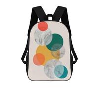 sinyumoney 3D Printed Kids School Backpack Modern Geometry 11 Children School Bag Travel Rucksacks Fashion Book Bags Large Capacity Backpack 17inch