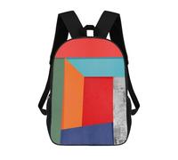 sinyumoney 3D Printed Kids School Backpack Modern Geometry 13 Backpacks Fashion Casual Children Backpacks Outdoor Casual Daypack Cute Travel Bags 17inch