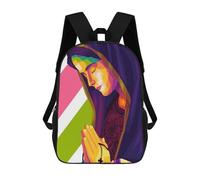 sinyumoney 3D Printed Kids School Backpack Mother Maria Artwork Backpacks Fashion Casual Children Backpacks Outdoor Casual Daypack Cute Travel Bags 17inch