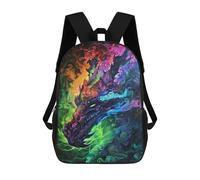 sinyumoney 3D Printed Kids School Backpack Neon XI Backpacks Fashion Casual Children Backpacks Outdoor Casual Daypack Cute Travel Bags 17inch