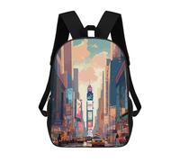 sinyumoney 3D Printed Kids School Backpack New York City Children School Bag Travel Rucksacks Fashion Book Bags Large Capacity Backpack 17inch