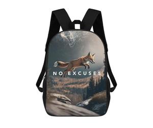 sinyumoney 3D Printed Kids School Backpack No Excuses Motivation Children School Bag Travel Rucksacks Fashion Book Bags Large Capacity Backpack 17inch