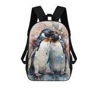 sinyumoney 3D Printed Kids School Backpack Penguins Backpacks Fashion Casual Children Backpacks Outdoor Casual Daypack Cute Travel Bags 17inch