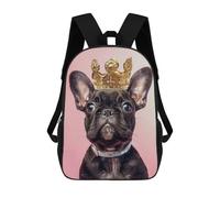 sinyumoney 3D Printed Kids School Backpack Puppy Dog King Backpacks Fashion Casual Children Backpacks Outdoor Casual Daypack Cute Travel Bags 17inch