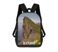 sinyumoney 3D Printed Kids School Backpack Rock Mountain near The Sea Children School Bag Travel Rucksacks Fashion Book Bags Large Capacity Backpack 17inch