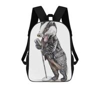 sinyumoney 3D Printed Kids School Backpack Rock N Badger Backpacks Fashion Casual Children Backpacks Outdoor Casual Daypack Cute Travel Bags 17inch