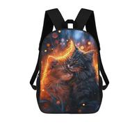 sinyumoney 3D Printed Kids School Backpack Romantic Cat Couple Backpacks Fashion Casual Children Backpacks Outdoor Casual Daypack Cute Travel Bags 17inch