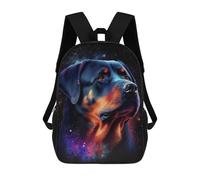 sinyumoney 3D Printed Kids School Backpack Rottweiler Galaxy Children School Bag Travel Rucksacks Fashion Book Bags Large Capacity Backpack 17inch