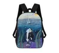 sinyumoney 3D Printed Kids School Backpack Sea Love Backpacks Fashion Casual Children Backpacks Outdoor Casual Daypack Cute Travel Bags 17inch