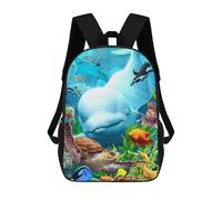 sinyumoney 3D Printed Kids School Backpack Seavilians 2 Backpacks Fashion Casual Children Backpacks Outdoor Casual Daypack Cute Travel Bags 17inch
