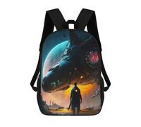 sinyumoney 3D Printed Kids School Backpack Space Odyssey Alone in The Stars Children School Bag Travel Rucksacks Fashion Book Bags Large Capacity Backpack 17inch