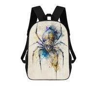 sinyumoney 3D Printed Kids School Backpack Spider Watercolor Design Backpacks Fashion Casual Children Backpacks Outdoor Casual Daypack Cute Travel Bags 17inch