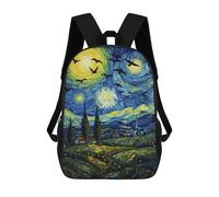 sinyumoney 3D Printed Kids School Backpack Starry Night with Birds Backpacks Fashion Casual Children Backpacks Outdoor Casual Daypack Cute Travel Bags 17inch