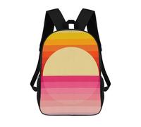 sinyumoney 3D Printed Kids School Backpack Sunset 2 Backpacks Fashion Casual Children Backpacks Outdoor Casual Daypack Cute Travel Bags 17inch