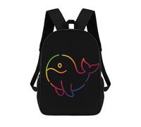 sinyumoney 3D Printed Kids School Backpack Symbol Whale Animal Backpacks Fashion Casual Children Backpacks Outdoor Casual Daypack Cute Travel Bags 17inch