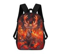 sinyumoney 3D Printed Kids School Backpack The Curious Deer Backpacks Fashion Casual Children Backpacks Outdoor Casual Daypack Cute Travel Bags 17inch