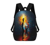 sinyumoney 3D Printed Kids School Backpack The Keeper Beneath The Flood - The Hand That Held The Flame Backpacks Fashion Casual Children Backpacks Outdoor Casual Daypack Cute Travel Bags 17inch