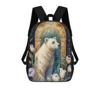 sinyumoney 3D Printed Kids School Backpack The Polar Bear Children School Bag Travel Rucksacks Fashion Book Bags Large Capacity Backpack 17inch