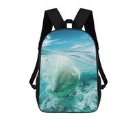 sinyumoney 3D Printed Kids School Backpack The Swimming Polar Bear Children School Bag Travel Rucksacks Fashion Book Bags Large Capacity Backpack 17inch