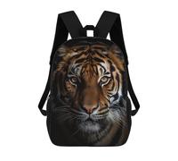 sinyumoney 3D Printed Kids School Backpack Tiger Face Backpacks Fashion Casual Children Backpacks Outdoor Casual Daypack Cute Travel Bags 17inch