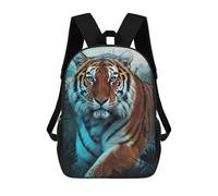 sinyumoney 3D Printed Kids School Backpack Tiger in Jungle Children School Bag Travel Rucksacks Fashion Book Bags Large Capacity Backpack 17inch