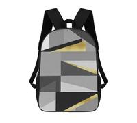 sinyumoney 3D Printed Kids School Backpack Triangles Textures II Backpacks Fashion Casual Children Backpacks Outdoor Casual Daypack Cute Travel Bags 17inch